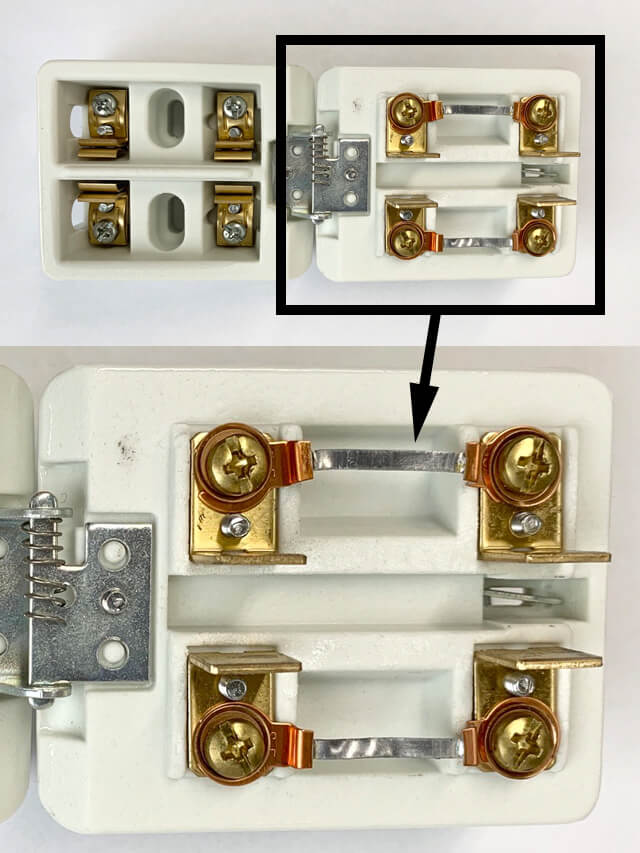 銅爪付きヒューズ　15A/35mm 取付方法
